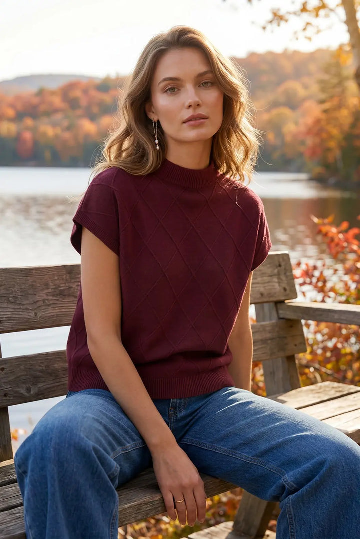 Bordeaux Nights Sweater Top