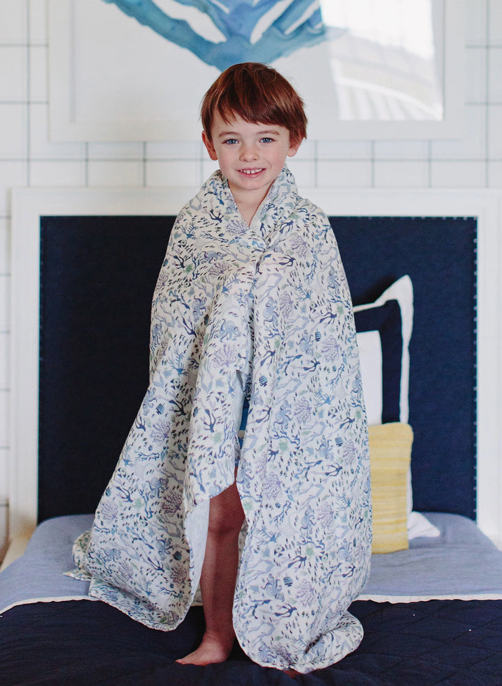 Under the Sea Muslin Shawl Blanket
