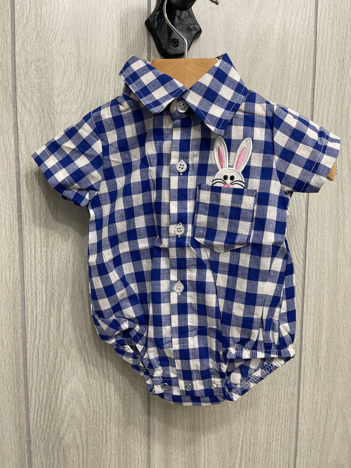 Plaid Rabbit Romper