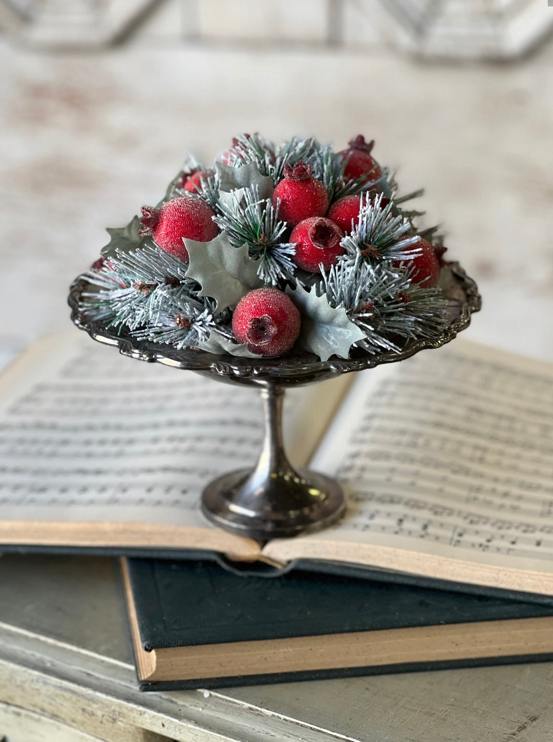 Frosted Pomegranate Half Sphere