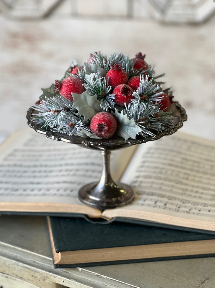 Frosted Pomegranate Half Sphere