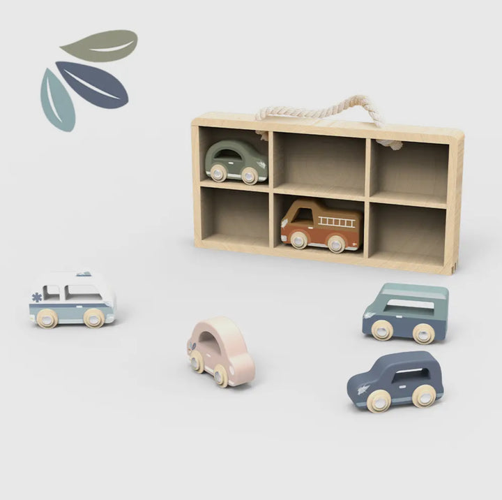 Wooden Cars Set – Box of 6
