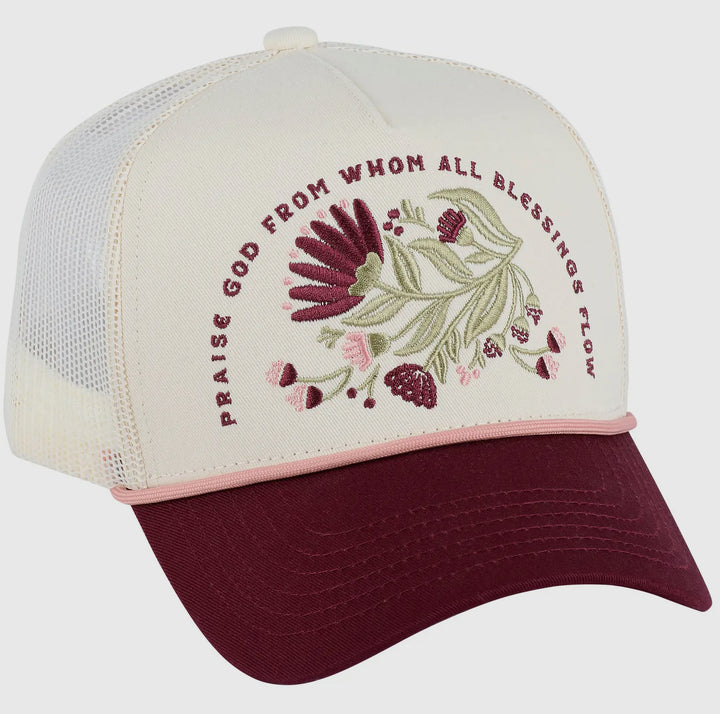 Praise & Grace Floral Trucker Hat