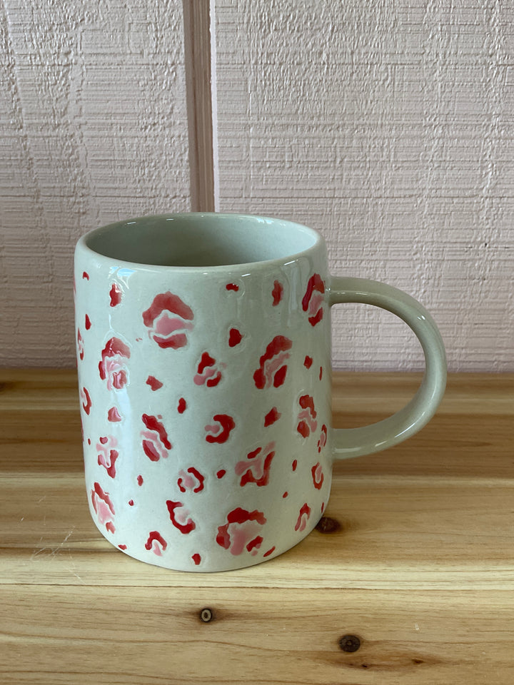 Stoneware Mug with Animal Prints
