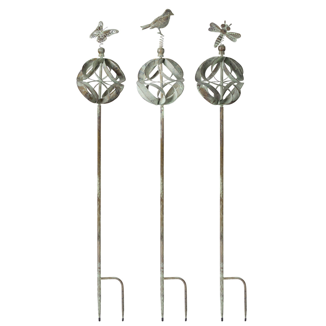 Whimsical Garden Spinner Stakes