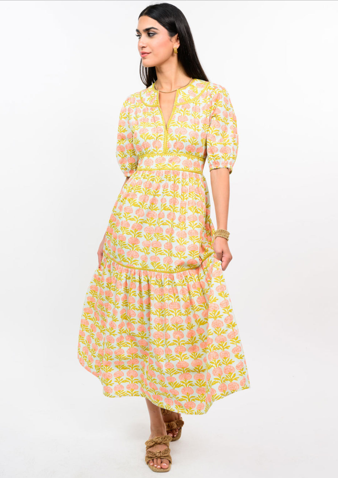 Sunlit Garden Midi Dress