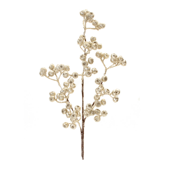 Champagne Glitter Berry Stem – 23”