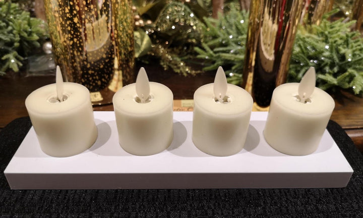 Moving Flameless Tea Light with Charger Set of 4