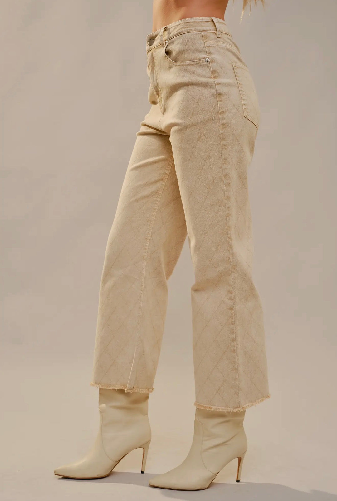 Sand Diamond Straight Leg Jeans