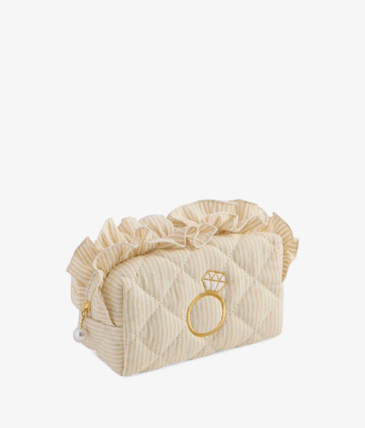 Bridal Bliss Ruffle Cosmetic Pouch