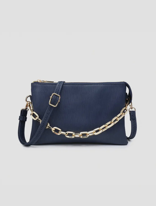 Izzy Textured Crossbody with Chain