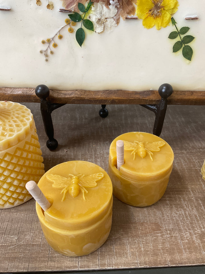 Pure Beeswax Honey Jar