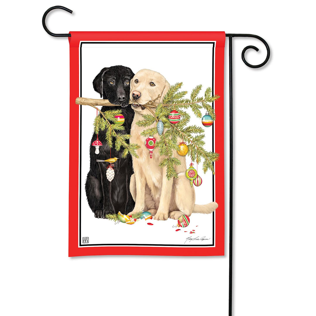 Christmas Tree Helpers Garden Flag