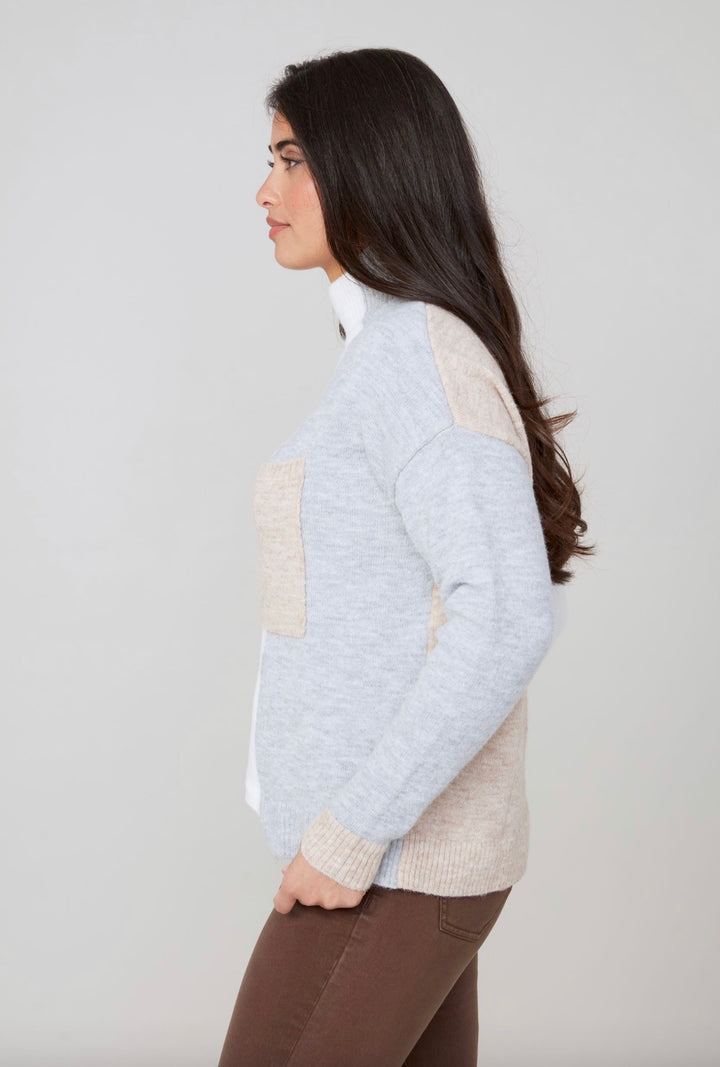 Aspen Colorblock Turtleneck Sweater