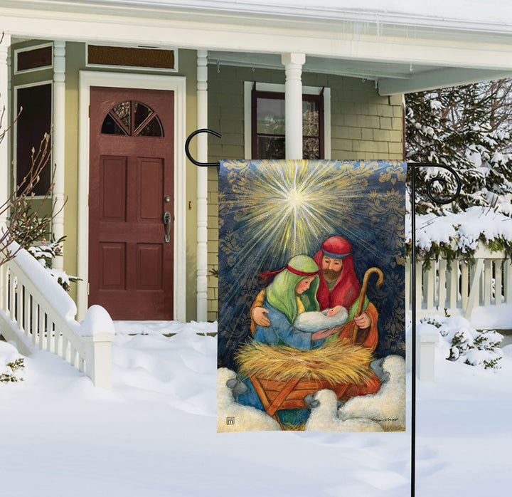 Holy Night Nativity Garden Flag