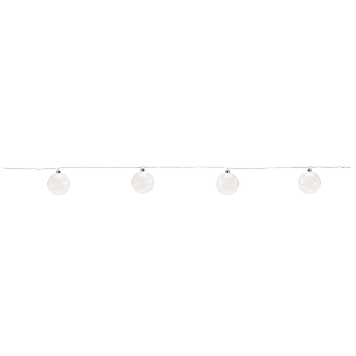 Glass Snowflake Globe String Lights