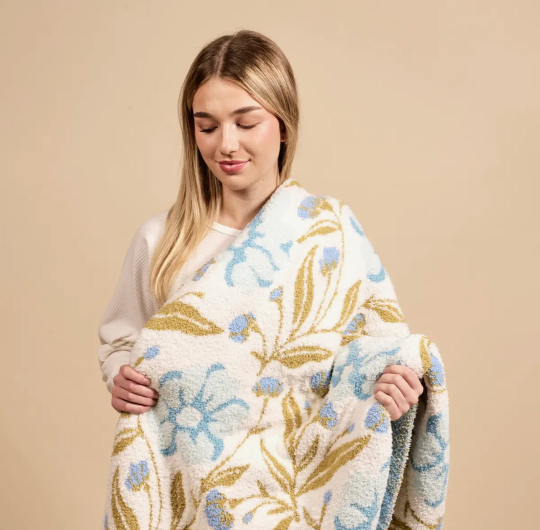 Bluebell Bloom Cozy Throw