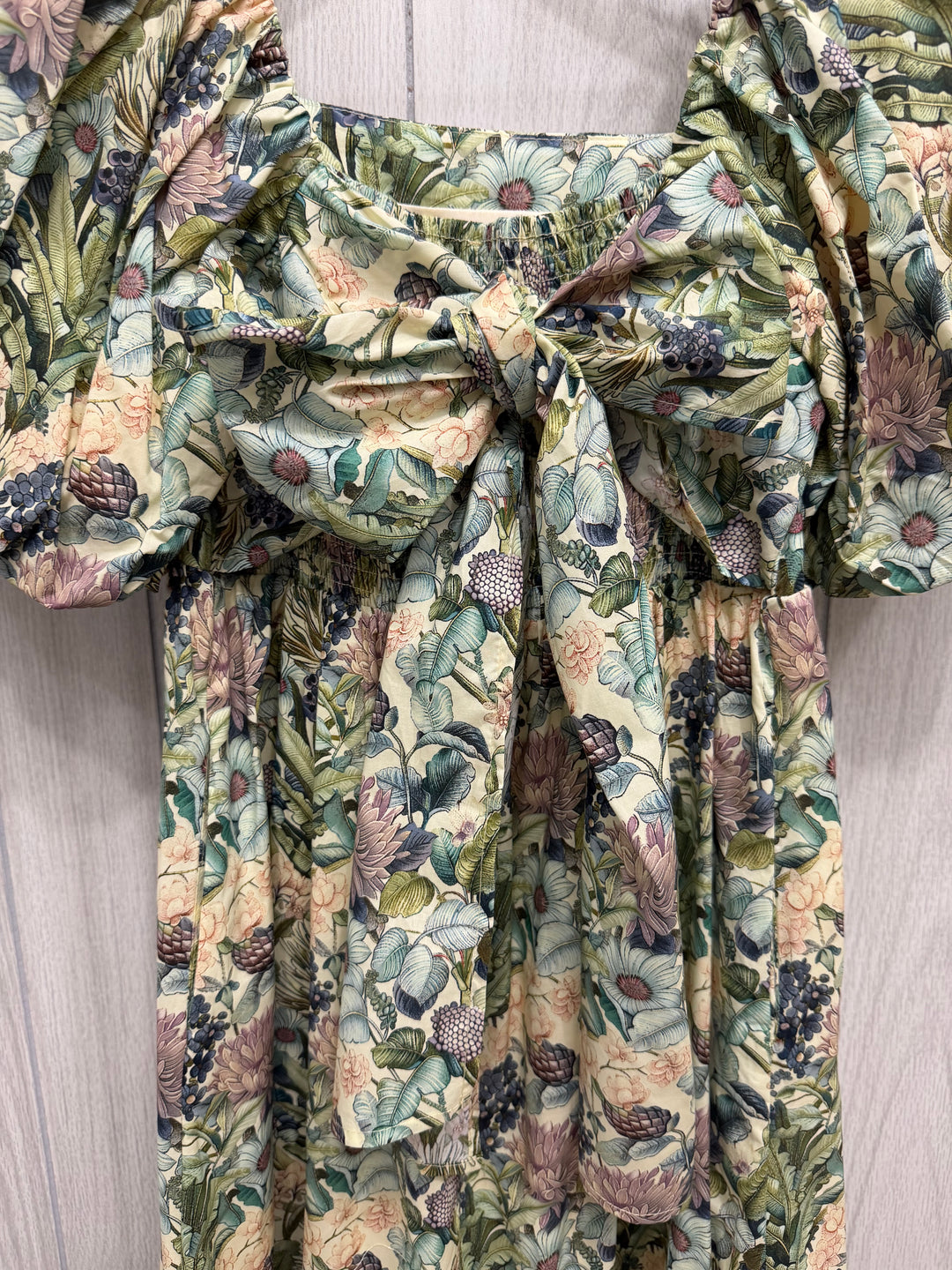 Garden Reverie Puff Sleeve Maxi Dress