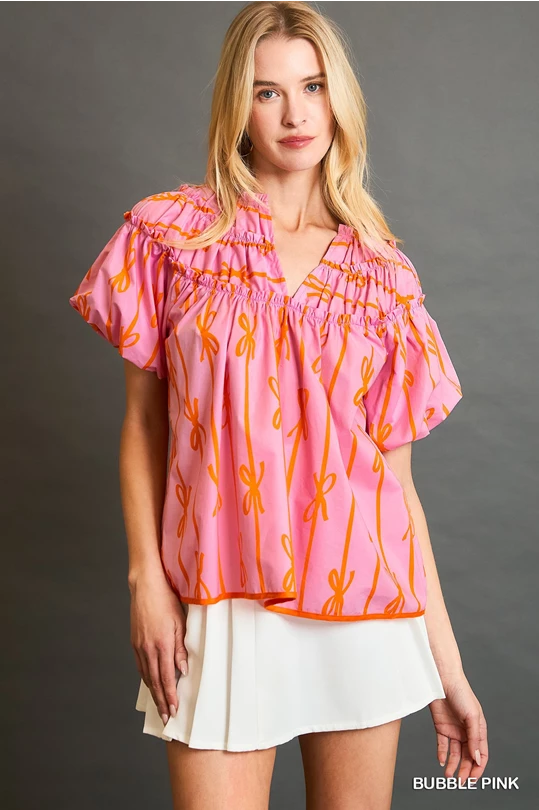 Pink Bow Top