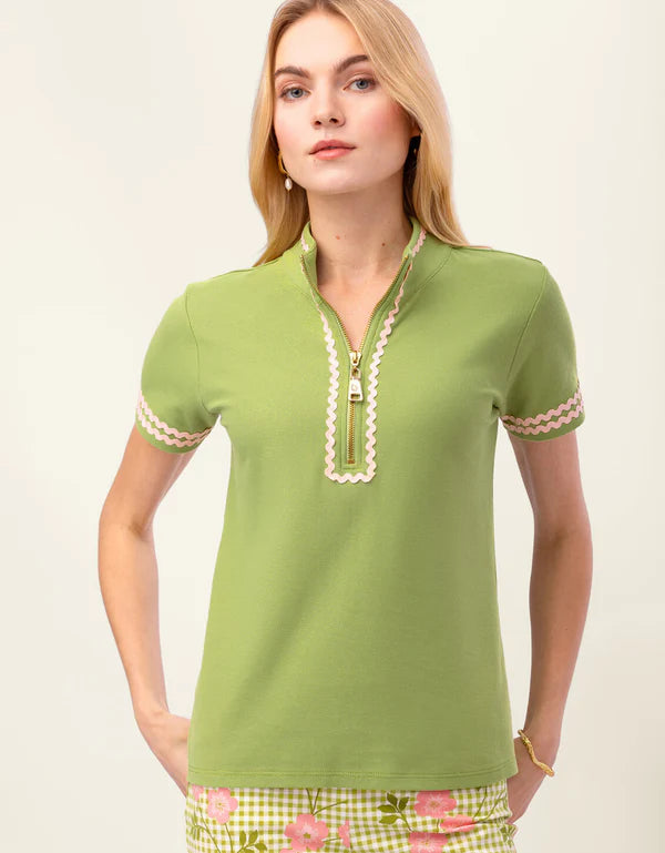 Serena Ric Rac Zip Top