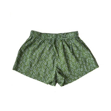 Liberty Lounge Shorts Green Falling Leaf