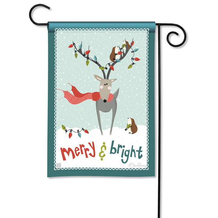 Merry & Bright Woodland Garden Flag