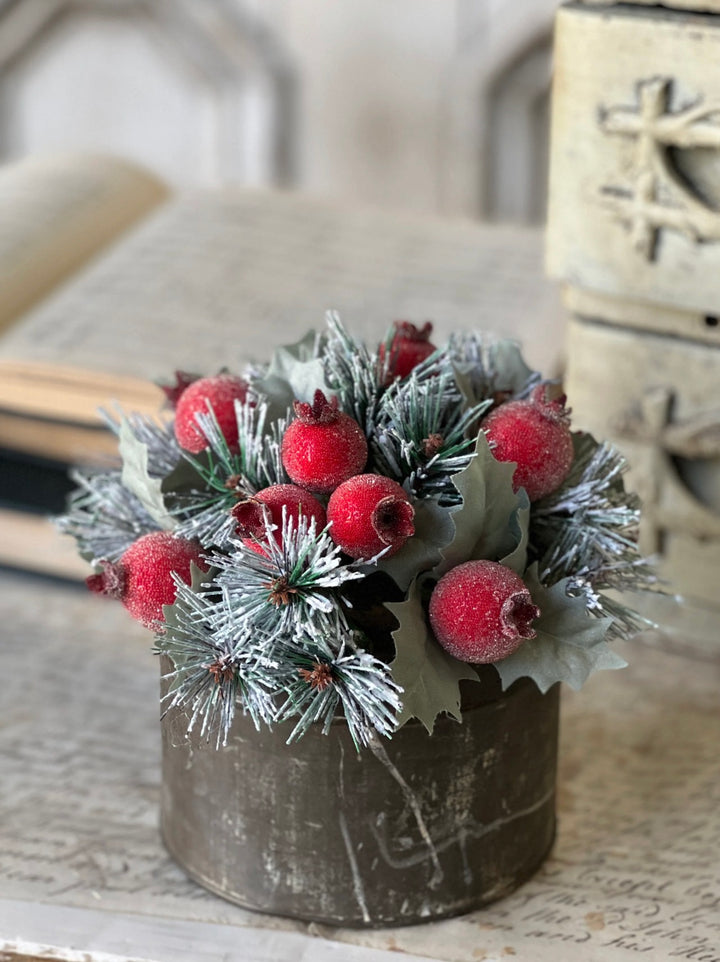 Frosted Pomegranate Half Sphere