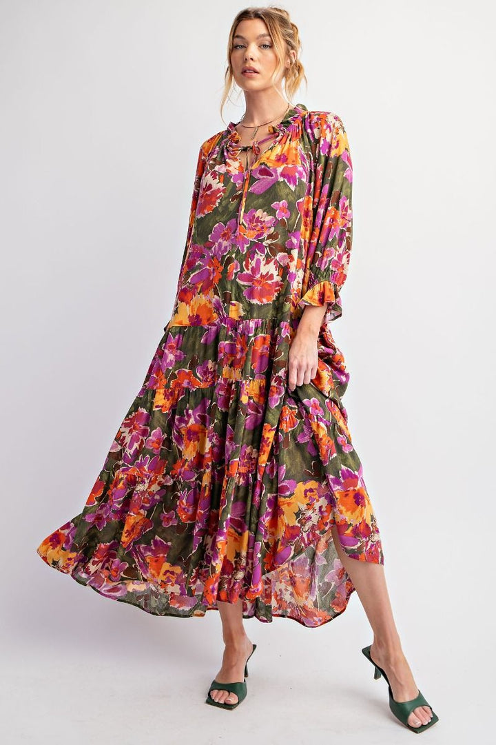 Sunset Bloom Maxi Dress