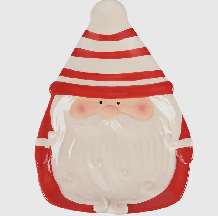 Santa Striped Hat Plate – 8.8”