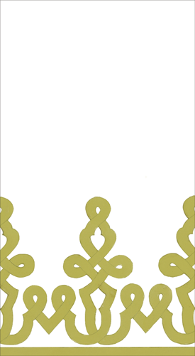 Caspari Green Scroll Guest Napkins