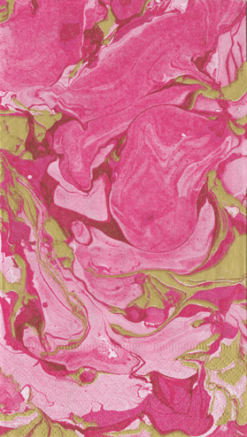 Caspari Pink Marble Guest Napkins
