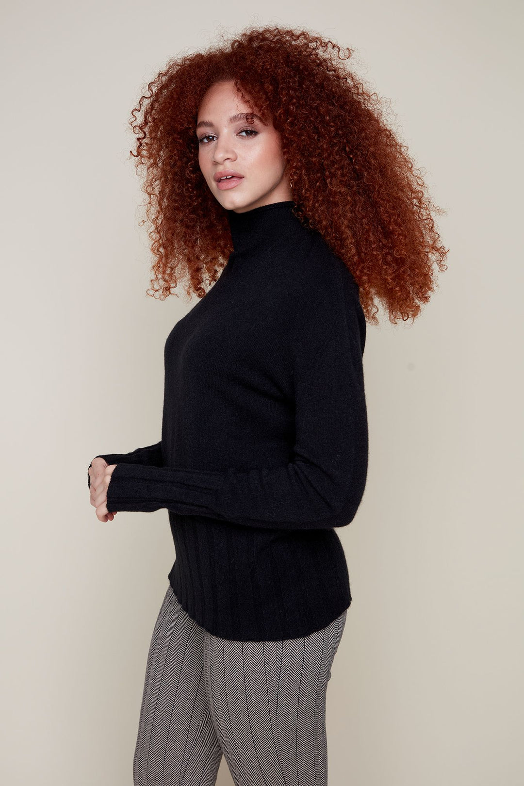 Luxe Cashmere Mock Neck Sweater