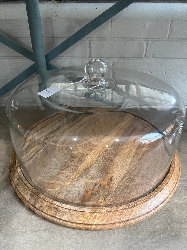 XL Cloche with Wood Base