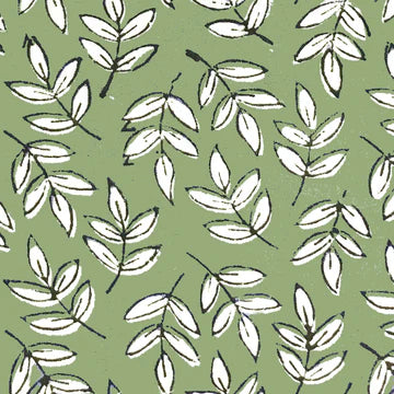 Liberty Lounge Shorts Green Falling Leaf
