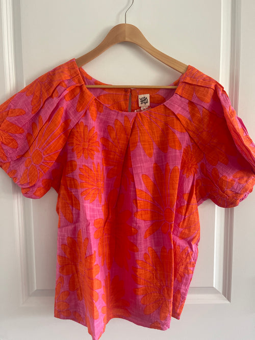 Pink & Orange Daisy Top