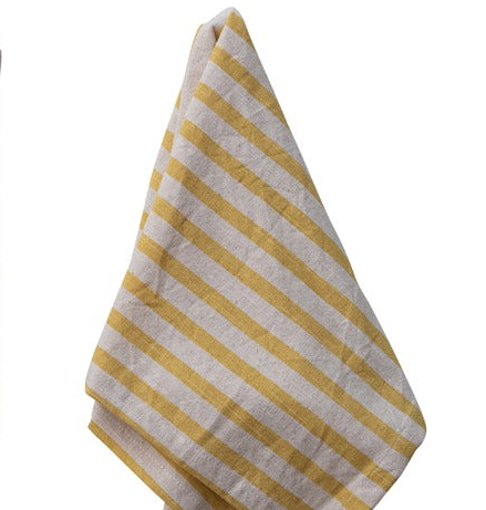 Mustard Stripe Cotton Napkins