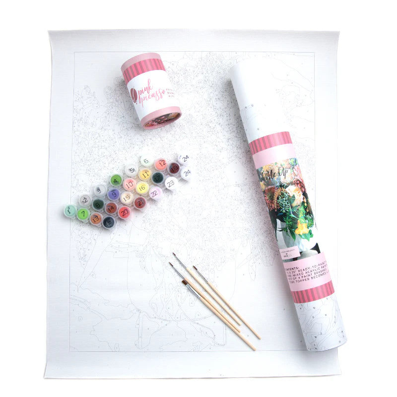 Floral Paint-by-Numbers Kit