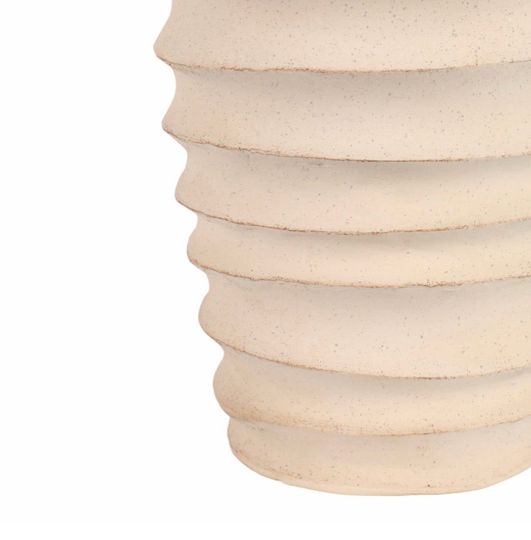 Arlo Ribbed Stoneware Vase