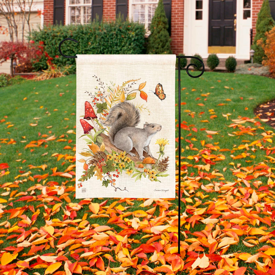 Woodland Squirrel Garden Flag