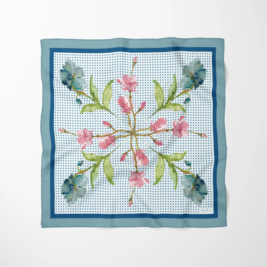 Bluebell Garden Silk Scarf