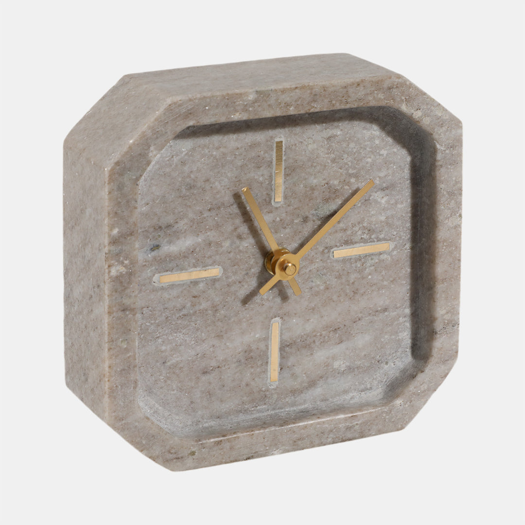 Stoneview Marble Table Clock