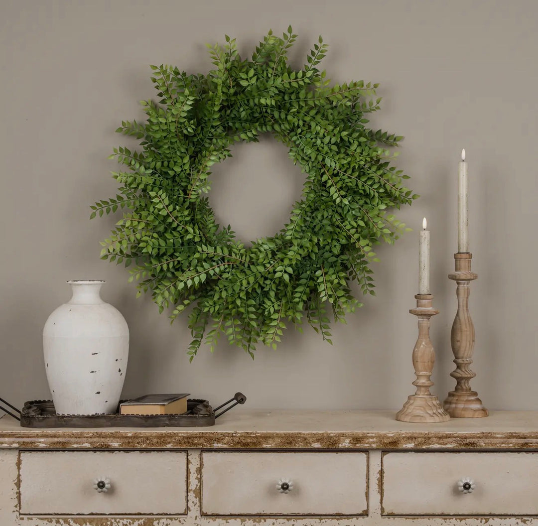 Lush Fern Smilax Wreath – 26”
