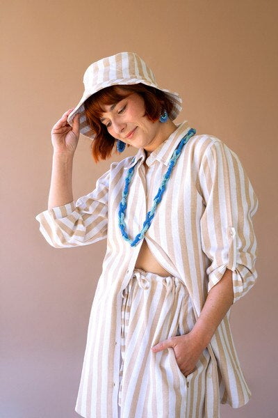 Santorini Stripe Tie-Front Set