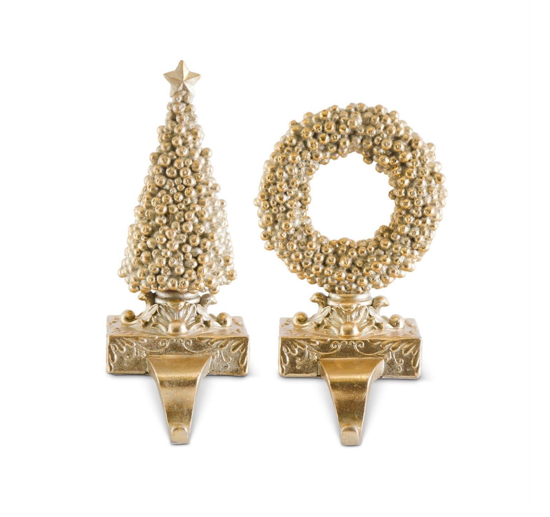 Gilded Elegance Christmas Stocking Holders