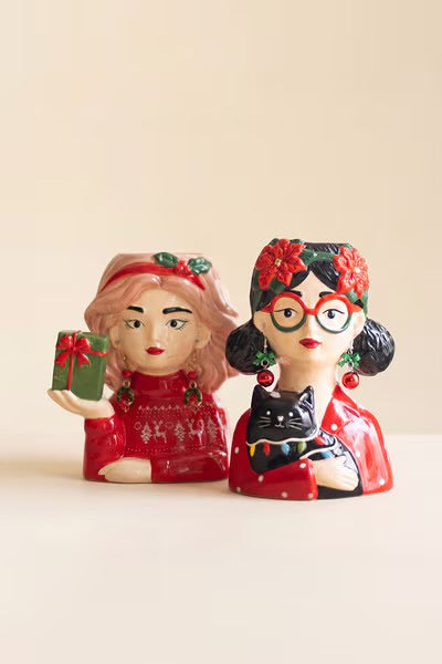 Christmas Besties Ceramic Vases