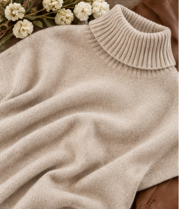 The Everleigh Turtleneck Sweater – Oyster