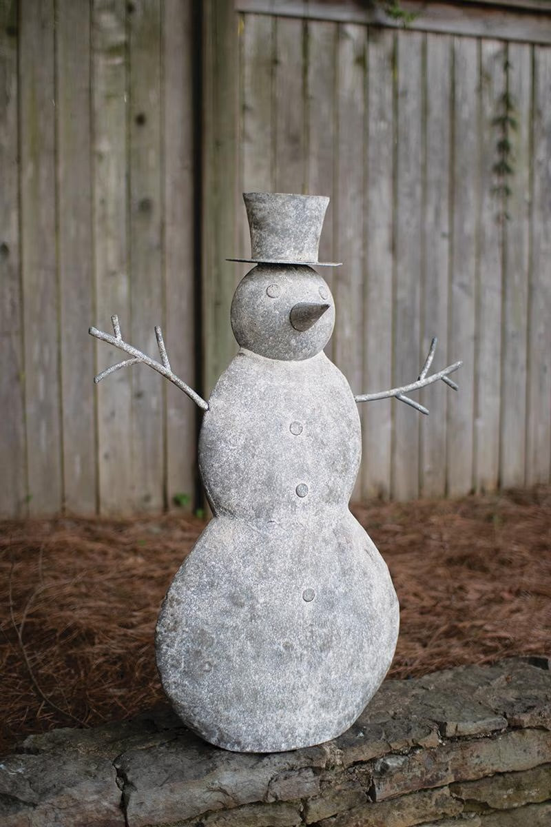 Frosted Iron Snowman – 40” Tall