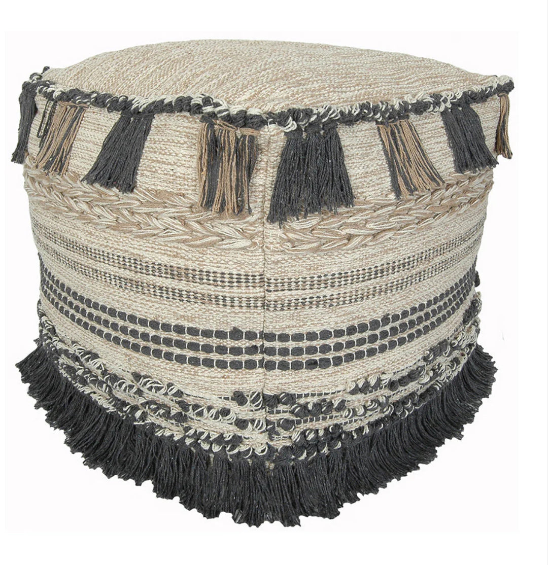 Tassel Woven Pouf