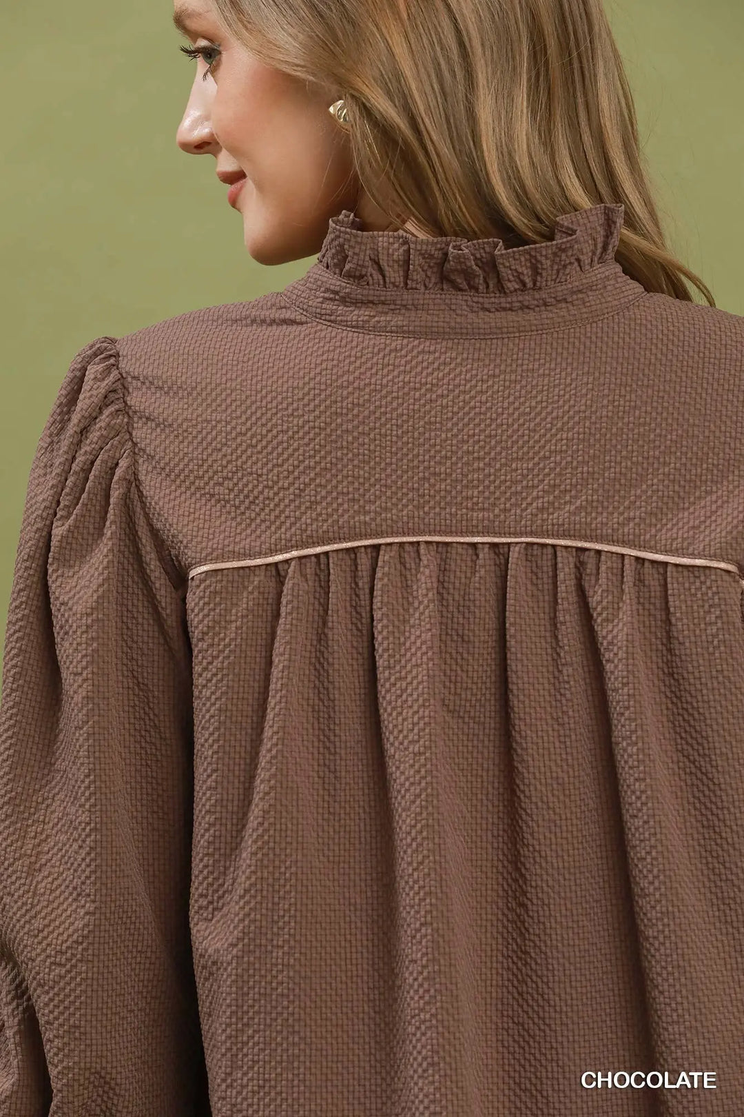 Sloane Textured Shift Dress – Chocolate