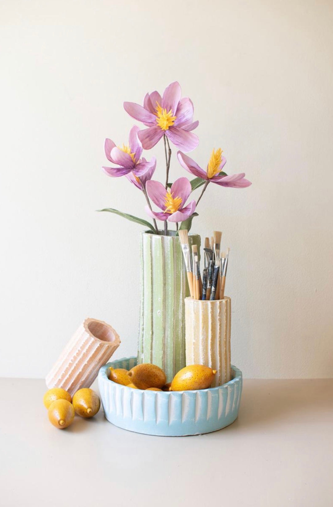 Pastel Ridge Vase Collection